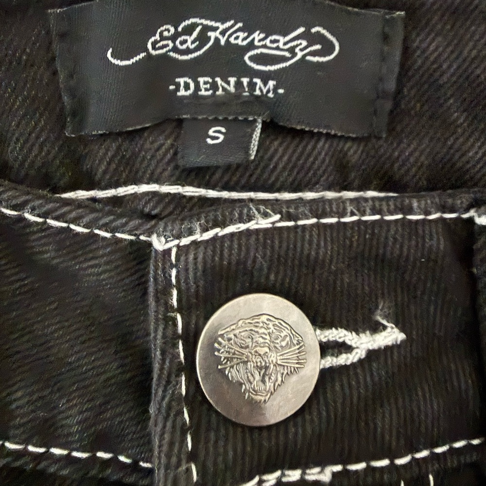 Ed Hardy Black Denim Shorts NEW DROP - Picture 4 of 4